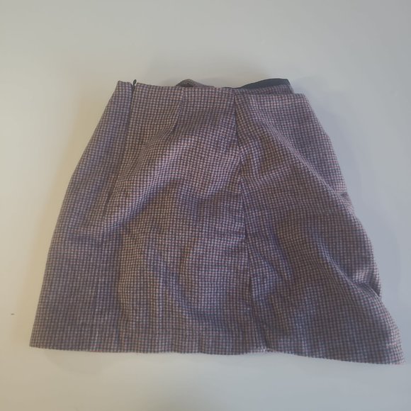 Wilfred Wool Plaid Front Knot Women's Skirt Purple - Size 00 - Picture 2 of 3